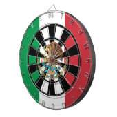 Vlag van Mexico Multi Ring Art Dartbord (Voorkant Rechts)