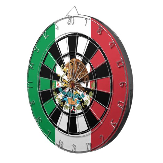 Vlag van Mexico Multi Ring Art Dartbord (Voorkant Rechts)