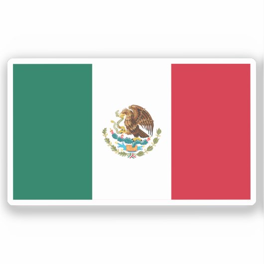 Vlag van Mexico op maat gesneden Sticker (Voorkant)