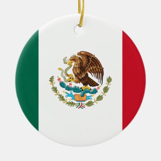 Vlag van Mexico-Ornament Keramisch Ornament (Voorkant)