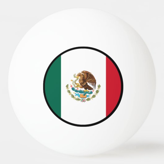 Vlag van Mexico Pingpongbal (Voorkant)