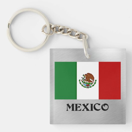 Vlag van Mexico, populair ontwerp Sleutelhanger (voorkant)