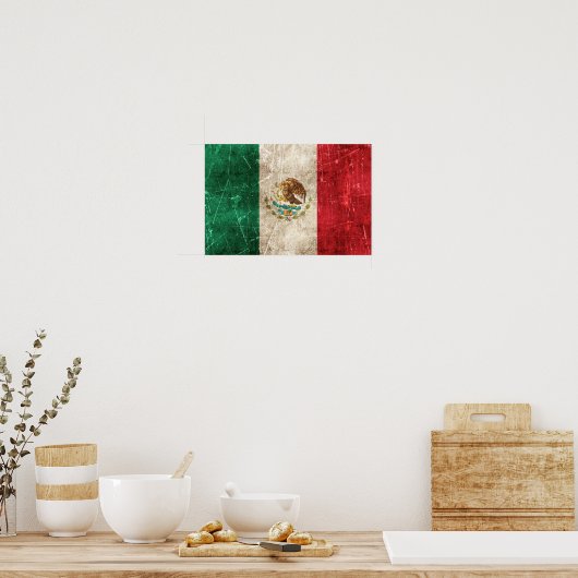  vlag van Mexico Poster (Keuken)