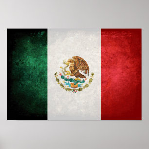 Vlag van Mexico Poster