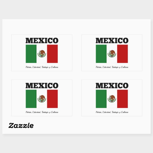 Vlag van Mexico Rechthoekige Sticker (Vel)