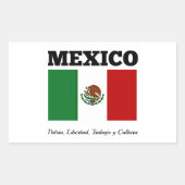 Vlag van Mexico Rechthoekige Sticker (Voorkant)