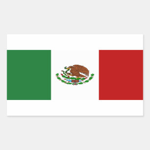 Vlag van Mexico Rechthoekige Sticker