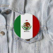 Vlag van Mexico Ronde Button 4,0 Cm (In situ)