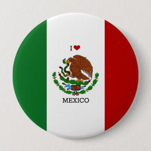 Vlag van Mexico Ronde Button 4,0 Cm