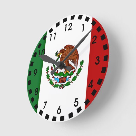 Vlag van Mexico Ronde Klok (Hoek)