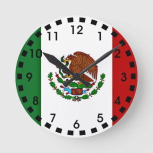 Vlag van Mexico Ronde Klok