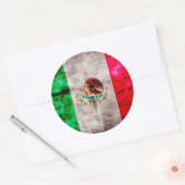  vlag van Mexico Ronde Sticker (Envelop)