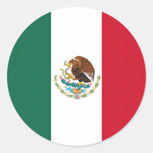 Vlag van Mexico Ronde Sticker