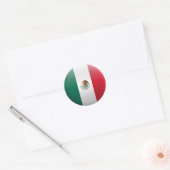 Vlag van Mexico Ronde Sticker (Envelop)