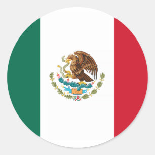 Vlag van Mexico Ronde Sticker