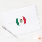 Vlag van Mexico Ronde Sticker (Envelop)