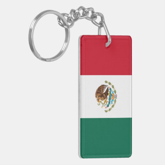 Vlag van Mexico Sleutelhanger (Voorkant Links)