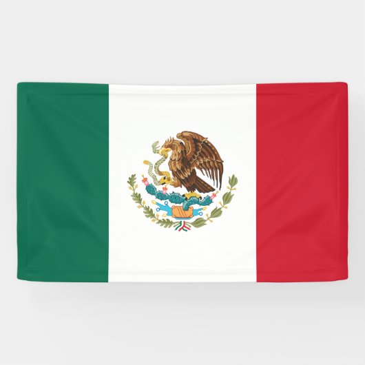Vlag van Mexico Spandoek (Horizontaal)