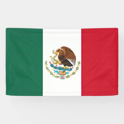 Vlag van Mexico Spandoek (Horizontaal)