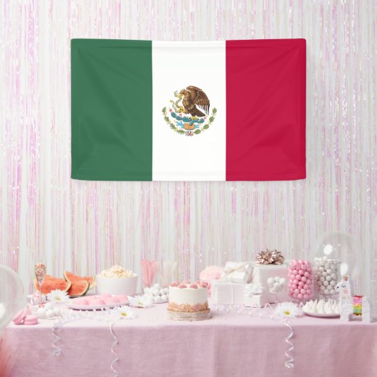 Vlag van Mexico Spandoek (Feest)