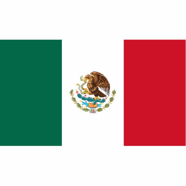 Vlag van Mexico Staand Fotobeeldje (Voorkant)