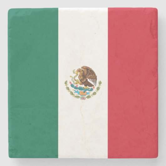 Vlag van Mexico Stenen Onderzetter (Voorkant)