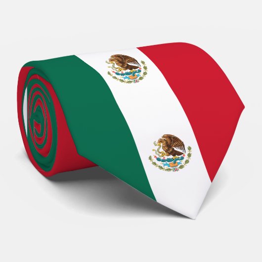 Vlag van Mexico Stropdas (Opgerold)