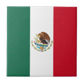 Vlag van Mexico Tegeltje (Voorkant)