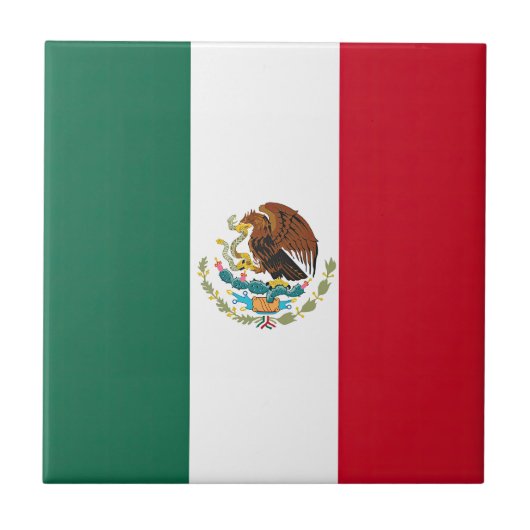 Vlag van Mexico Tegeltje (Voorkant)