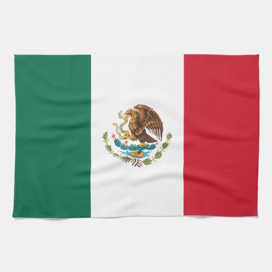 Vlag van Mexico Theedoek (Horizontaal)
