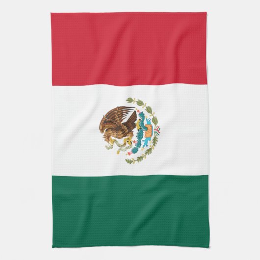 Vlag van Mexico Theedoek (Verticaal)
