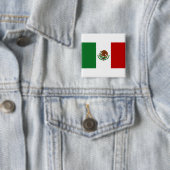 Vlag van Mexico Vierkante Button 5,1 Cm (In situ)