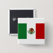 Vlag van Mexico Vierkante Button 5,1 Cm (Voorkant /achterkant)