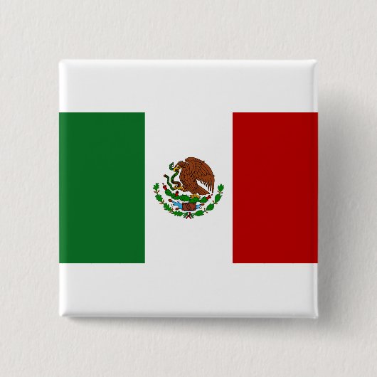 Vlag van Mexico Vierkante Button 5,1 Cm (Voorkant)