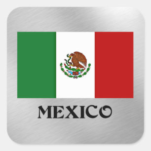Vlag van Mexico Vierkante Sticker