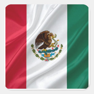 Vlag van Mexico Vierkante Sticker