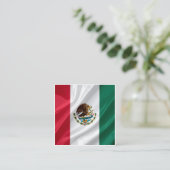 Vlag van Mexico Vierkante Visitekaartje (Staand voorkant)