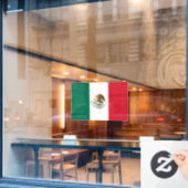 Vlag van Mexico, Vlag van de Mexicaanse Republiek Raamsticker (Cafe Raam)