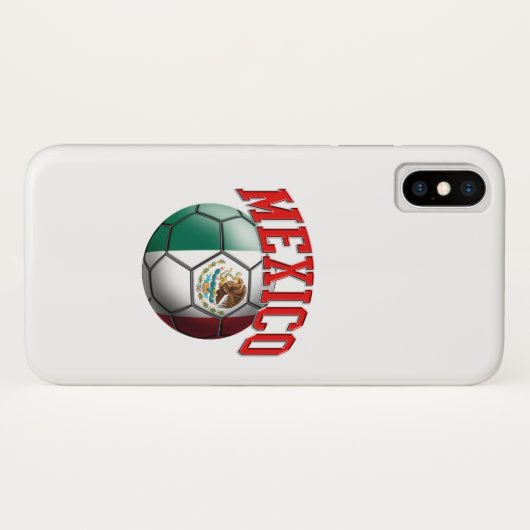 Vlag van Mexico Voetbal Case-Mate iPhone Case (Achterkant (horizontaal))