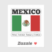 Vlag van Mexico, voorzien van het opschrift Sticker (Vel)