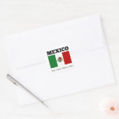 Vlag van Mexico, voorzien van het opschrift Vierkante Sticker (Envelop)