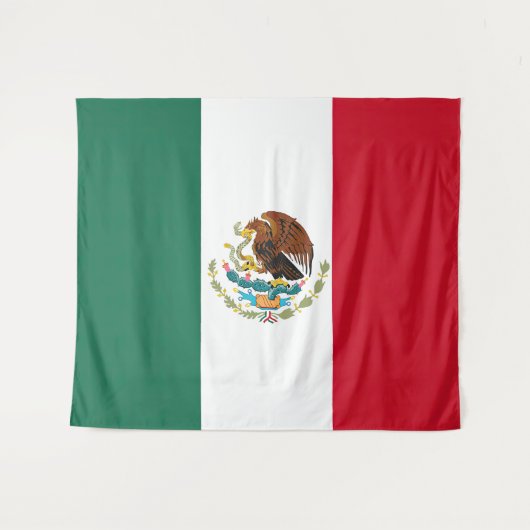 Vlag van Mexico Wandkleed (Voorkant (horizontaal))