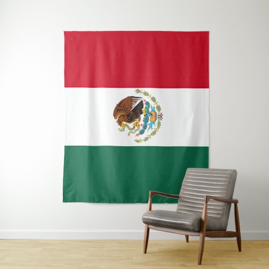 Vlag van Mexico Wandkleed (In situ)