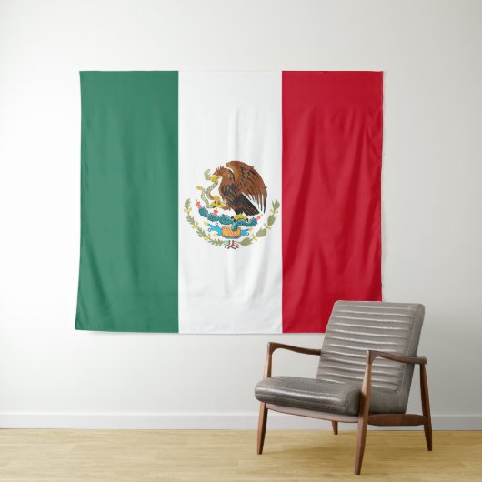 Vlag van Mexico Wandkleed (In Situ (horizontaal))