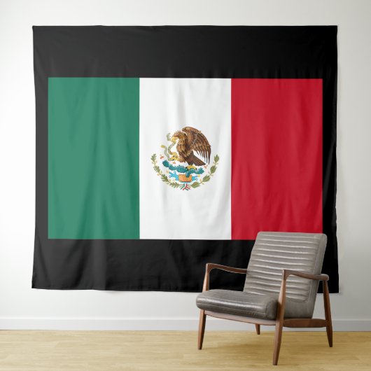 Vlag van Mexico Wandkleed (In Situ (horizontaal))