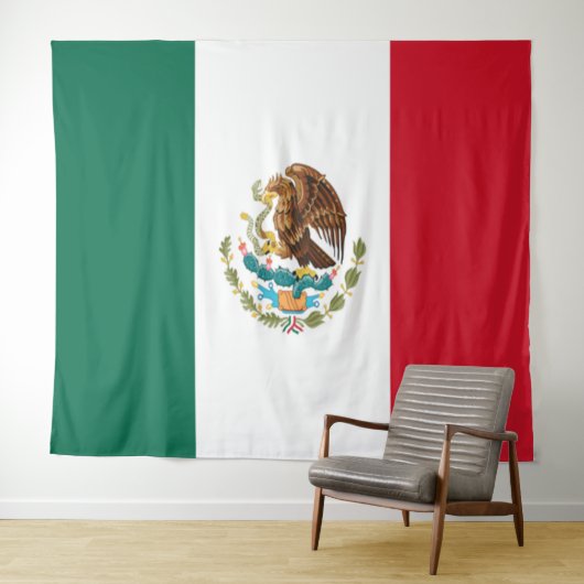 Vlag van Mexico Wandkleed (In Situ (horizontaal))