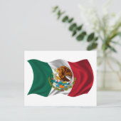 Vlag van Mexico, wapenstilstand Briefkaart (Staand voorkant)
