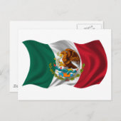 Vlag van Mexico, wapenstilstand Briefkaart (Voorkant / Achterkant)