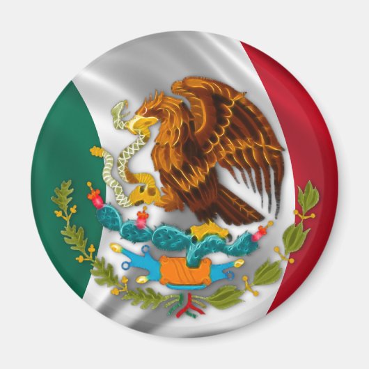 Vlag van Mexico, wapenstilstand Magneet (Voorkant)
