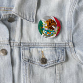 Vlag van Mexico, wapenstilstand Ronde Button 5,7 Cm (In situ)